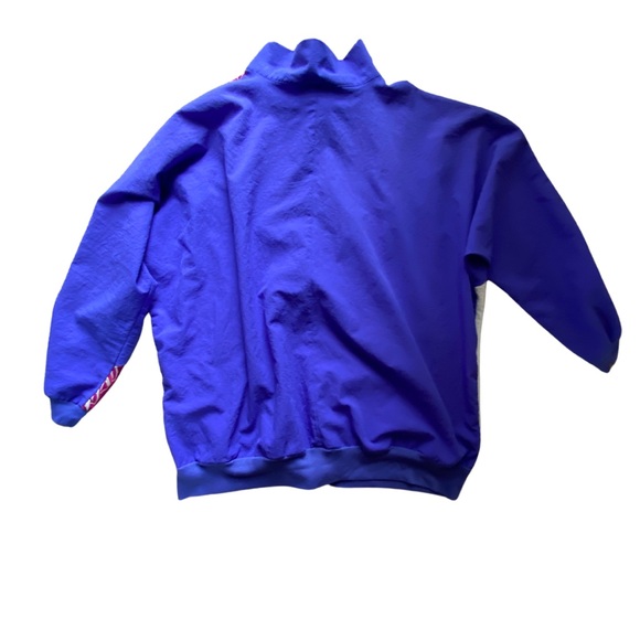 Vintage 90s Windbreaker Jacket Bold Retro Design Oversized 2X Streetwear Style - Picture 2 of 8